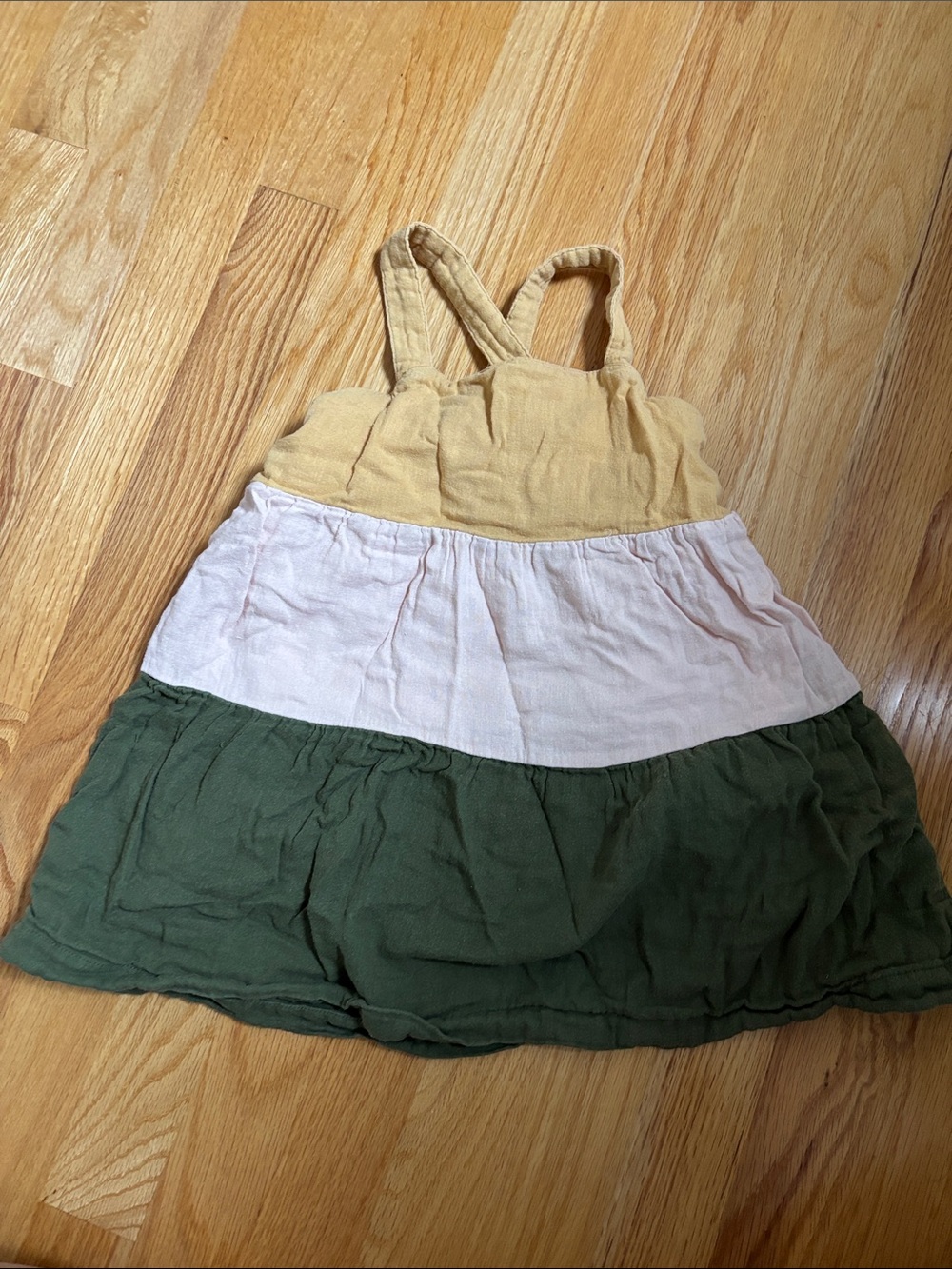 Hanna Andersson Colorblock Tiered Tank - Yellow, Pink, Green